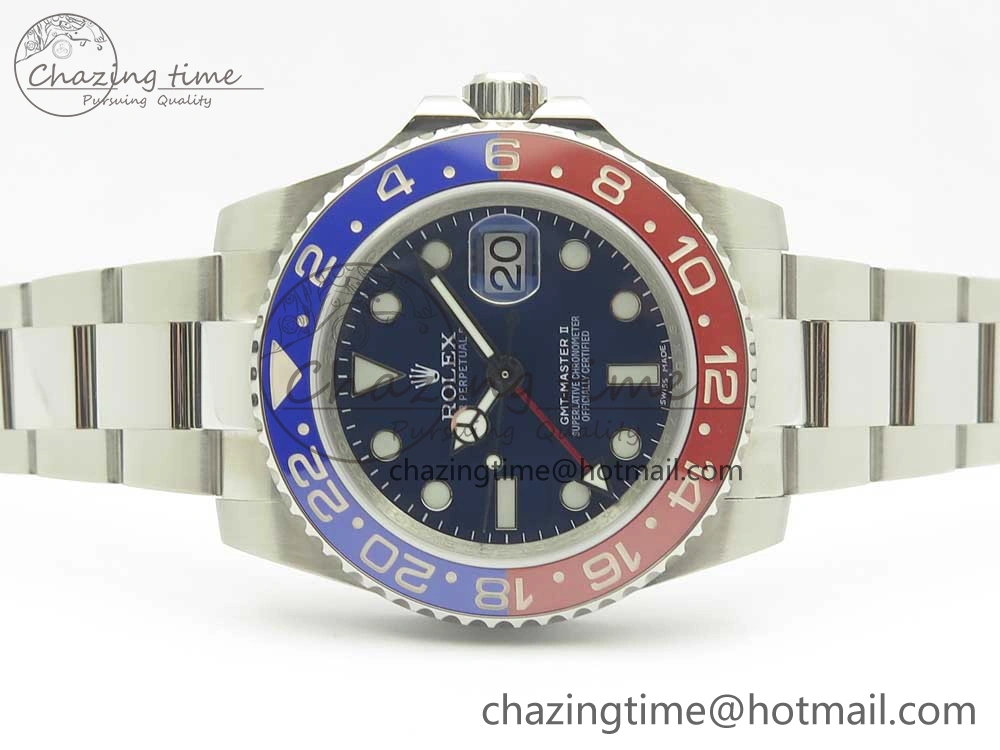 GMT Master II 116719 BLRO Ceramic DJF Best Edition Blue Dial on Bracelet A2836