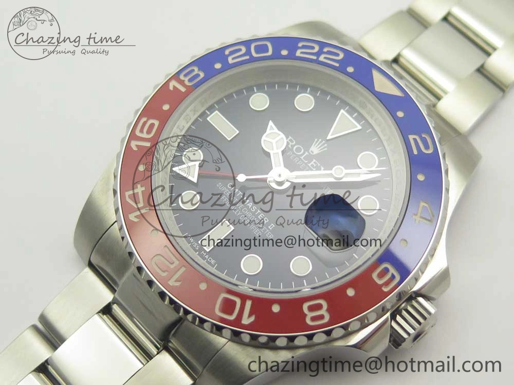 GMT Master II 116719 BLRO Ceramic DJF Best Edition Blue Dial on Bracelet A2836