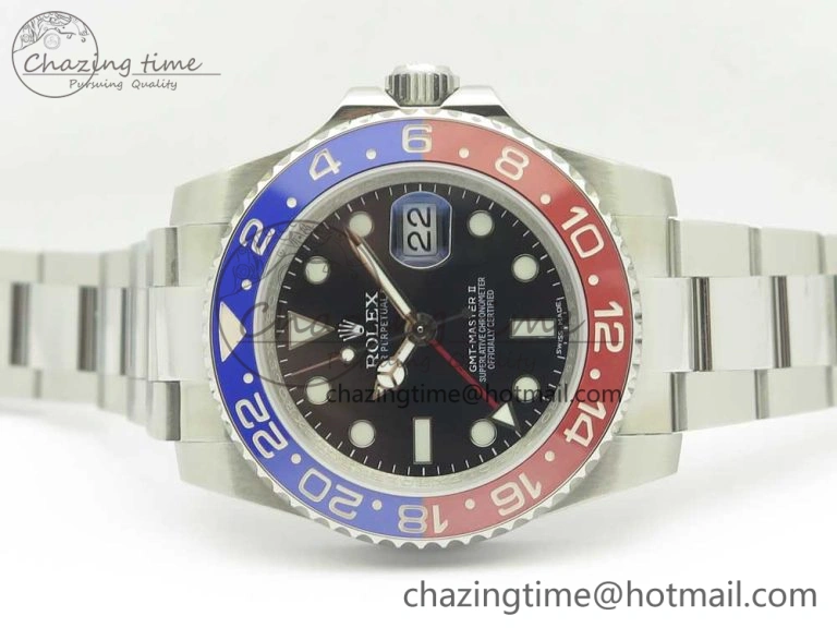 GMT Master II 116719 BLRO Ceramic DJF BestEdition Black Dial on Bracelet A2836