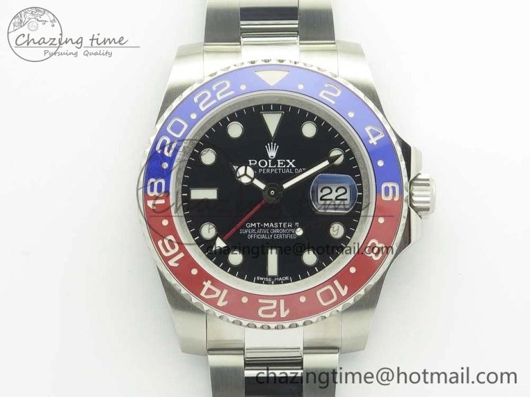 GMT Master II 116719 BLRO Ceramic DJF BestEdition Black Dial on Bracelet A2836