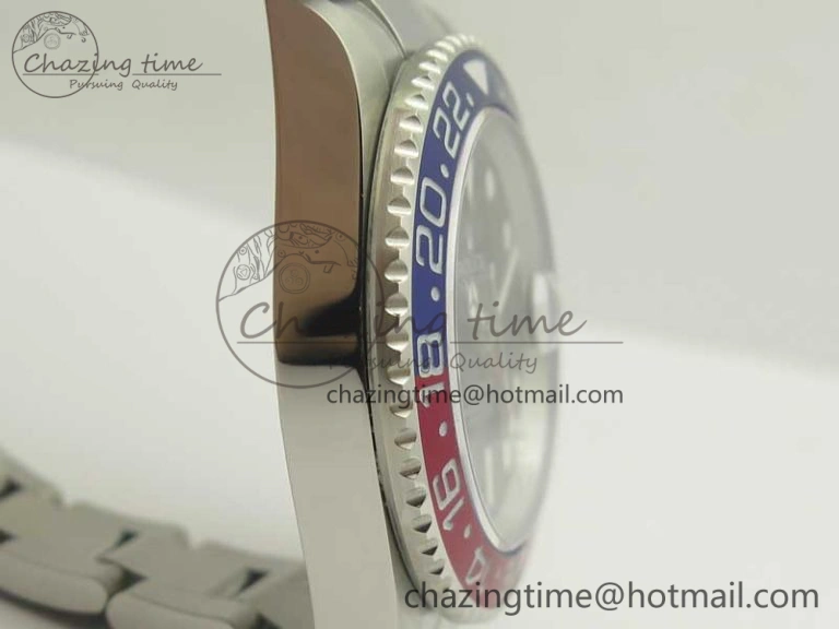 GMT Master II 116719 BLRO GMF 904L Steel Edition Black Dial on Bracelet A2836