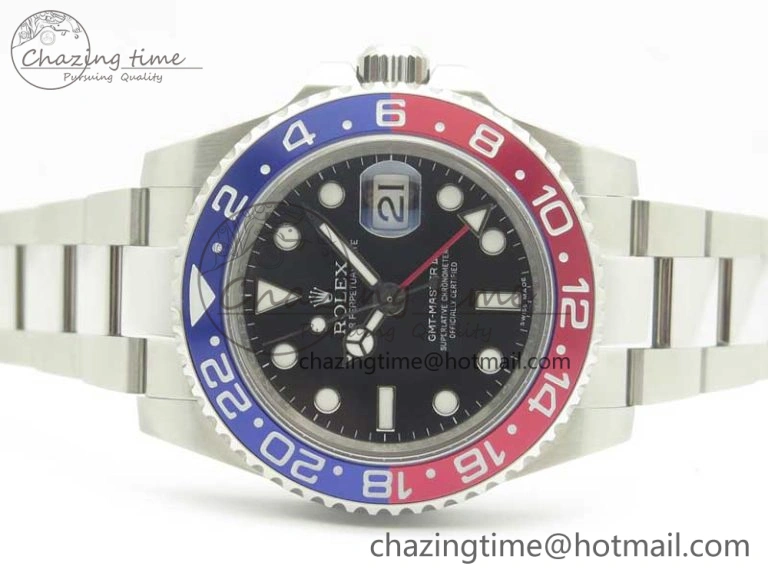 GMT Master II 116719 BLRO GMF 904L Steel Edition Black Dial on Bracelet A2836