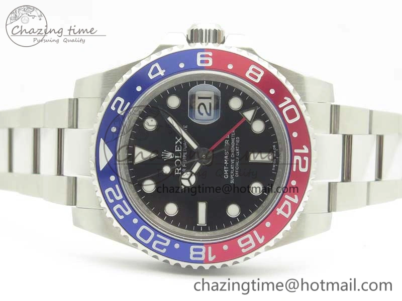 GMT Master II 116719 BLRO GMF 904L Steel Edition Black Dial on Bracelet A2836