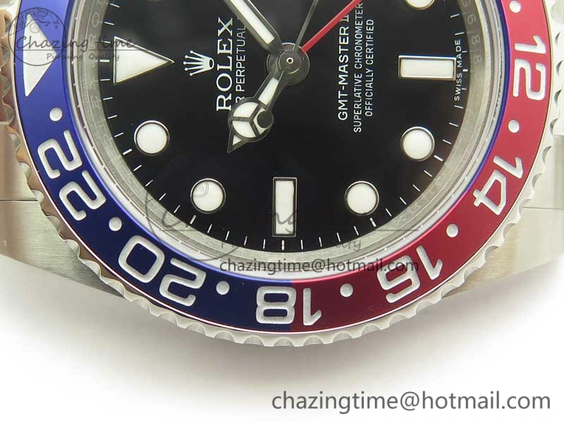 GMT Master II 116719 BLRO GMF 904L Steel Edition Black Dial on Bracelet A2836