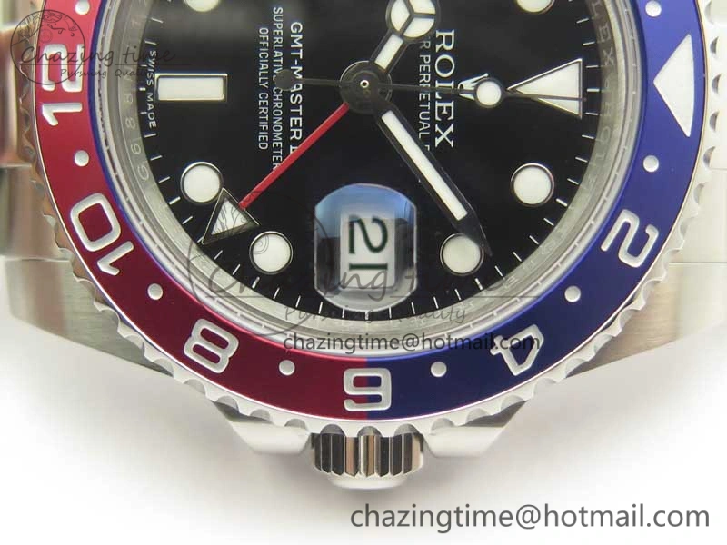GMT Master II 116719 BLRO GMF 904L Steel Edition Black Dial on Bracelet A2836
