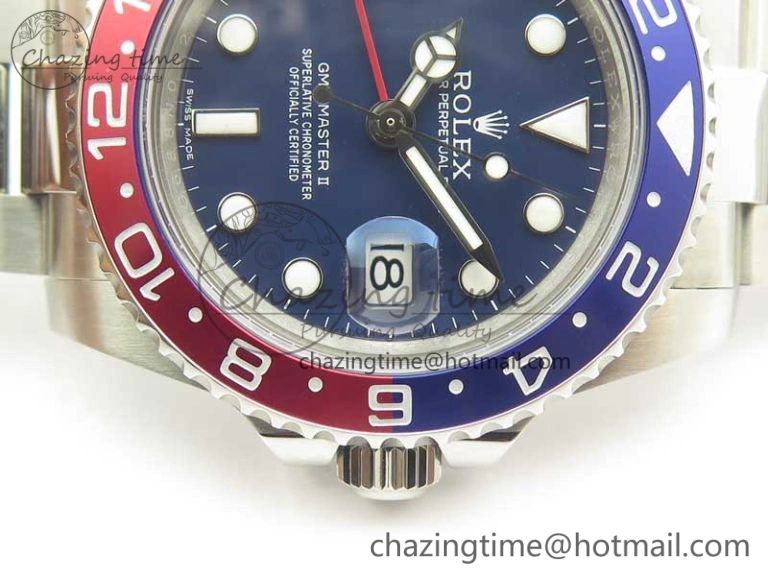 GMT Master II 116719 BLRO GMF 904L Steel Edition Blue Dial on Bracelet A2836