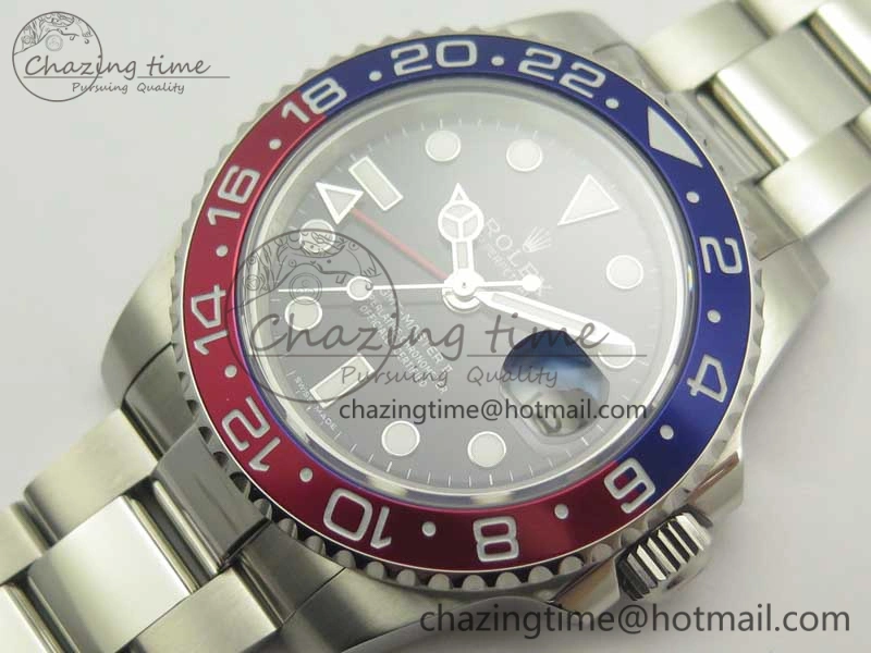 GMT Master II 116719 BLRO GMF 904L Steel Edition Blue Dial on Bracelet A2836