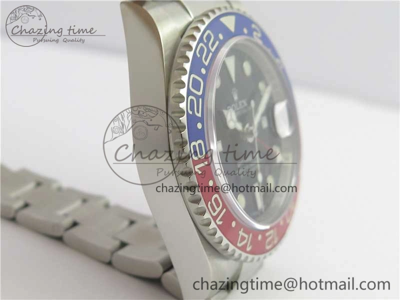 GMT Master II 116719 BLRO Real Ceramic 904L SS GMF 1:1 Best Edition Black Dial on Bracelet A3186 (Correct Hand Stack)