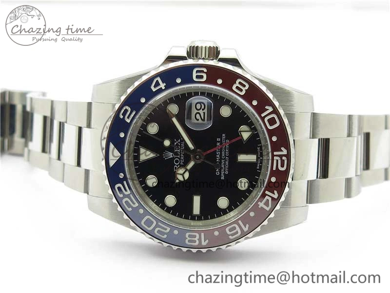 GMT-Master II 116719 BLRO Red Blue Ceramic 904L 1:1 Noob Best Edition Black Dial SA3186 V11 CHS