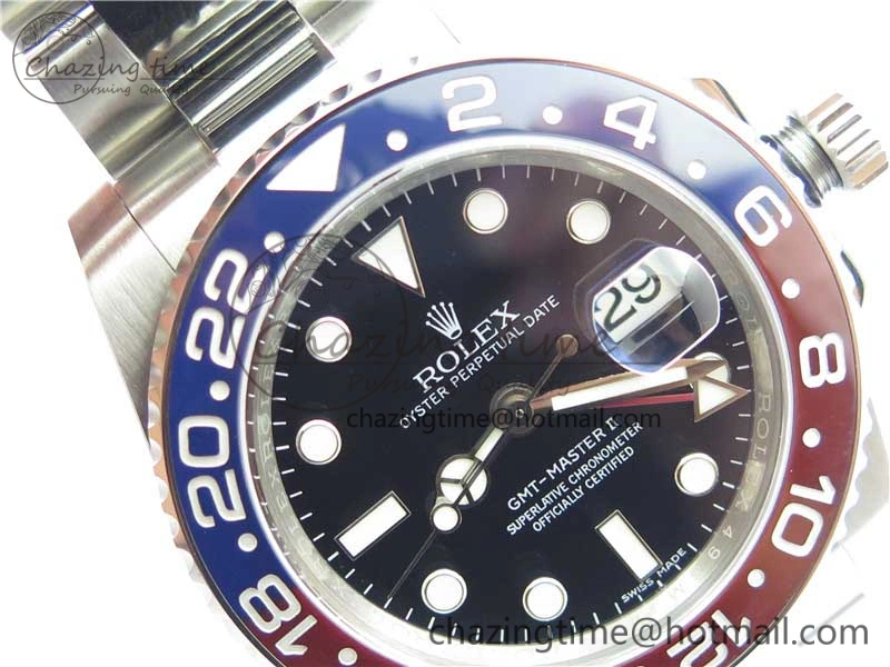 GMT-Master II 116719 BLRO Red Blue Ceramic 904L 1:1 Noob Best Edition Black Dial SA3186 V11 CHS