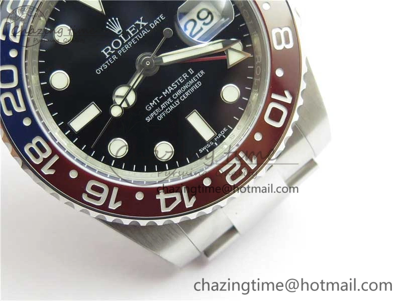 GMT-Master II 116719 BLRO Red Blue Ceramic 904L 1:1 Noob Best Edition Black Dial SA3186 V11 CHS