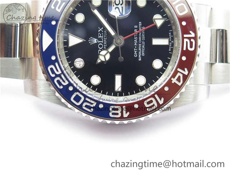 GMT-Master II 116719 BLRO Red Blue Ceramic 904L 1:1 Noob Best Edition Black Dial SA3186 V11 CHS