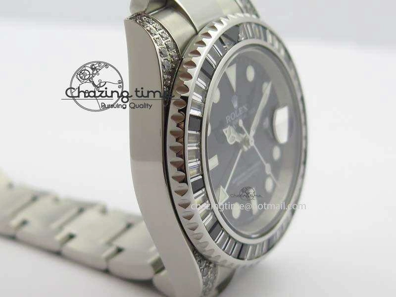 GMT-Master II 116759 SS Bp-Maker Black Ruby Crystal Black Dial On SS Bracelet A3186