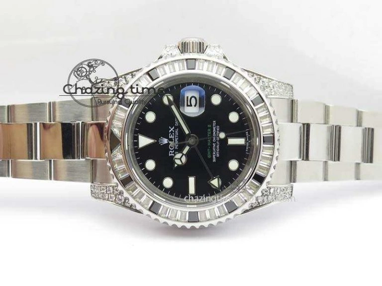 GMT-Master II 116759 SS Bp-Maker Black Ruby Crystal Black Dial On SS Bracelet A3186