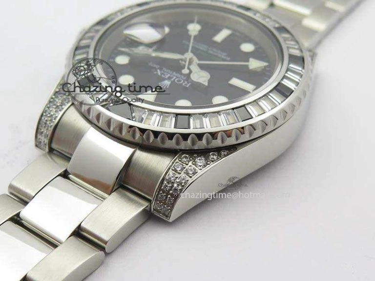 GMT-Master II 116759 SS Bp-Maker Black Ruby Crystal Black Dial On SS Bracelet A3186