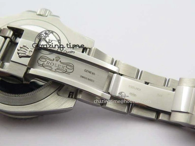 GMT-Master II 116759 SS Bp-Maker Black Ruby Crystal Diamond Dial On SS Bracelet A3186