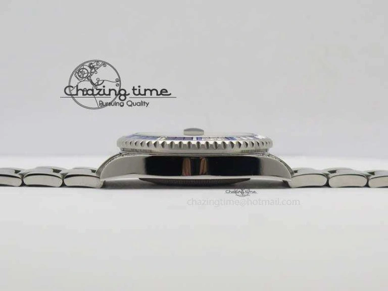 GMT-Master II 116759 SS Bp-Maker Blue Ruby Crystal Black Dial On SS Bracelet A3186