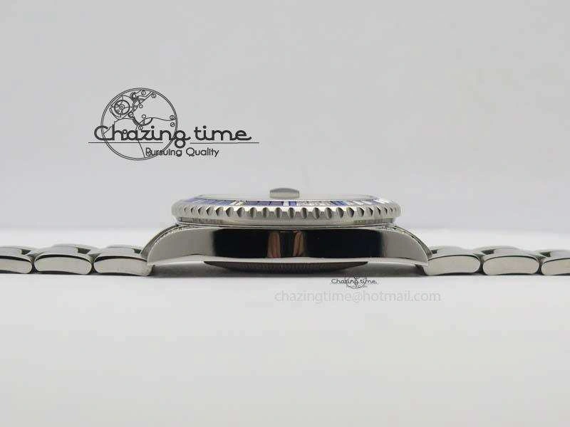 GMT-Master II 116759 SS Bp-Maker Blue Ruby Crystal Black Dial On SS Bracelet A3186