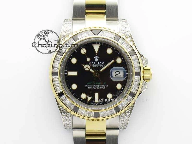 GMT-Master II 116759 SS YG Bp-Maker Black Ruby Crystal Black Dial On SS YG Bracelet A3186
