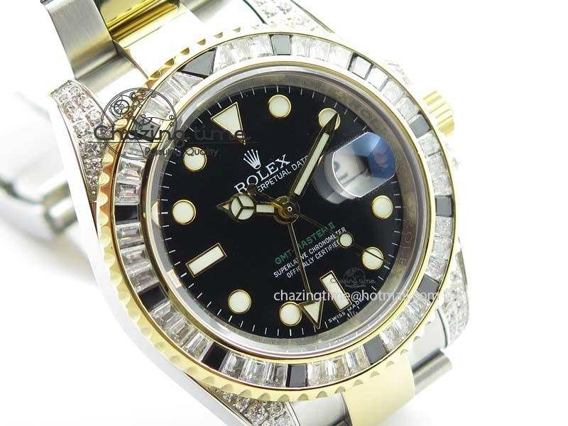 GMT-Master II 116759 SS YG Bp-Maker Black Ruby Crystal Black Dial On SS YG Bracelet A3186