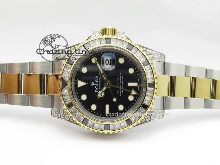 GMT-Master II 116759 SS YG Bp-Maker Black Ruby Crystal Black Dial On SS YG Bracelet A3186