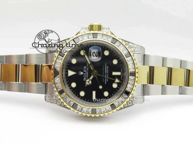 GMT-Master II 116759 SS YG Bp-Maker Black Ruby Crystal Black Dial On SS YG Bracelet A3186