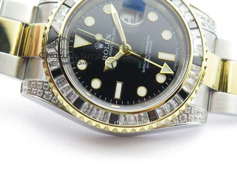 GMT-Master II 116759 SS YG Bp-Maker Black Ruby Crystal Black Dial On SS YG Bracelet A3186