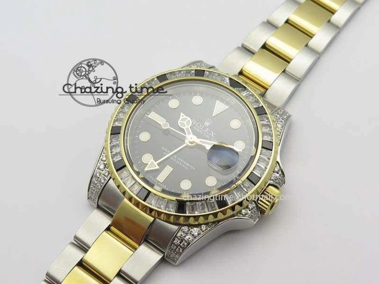 GMT-Master II 116759 SS YG Bp-Maker Black Ruby Crystal Black Dial On SS YG Bracelet A3186