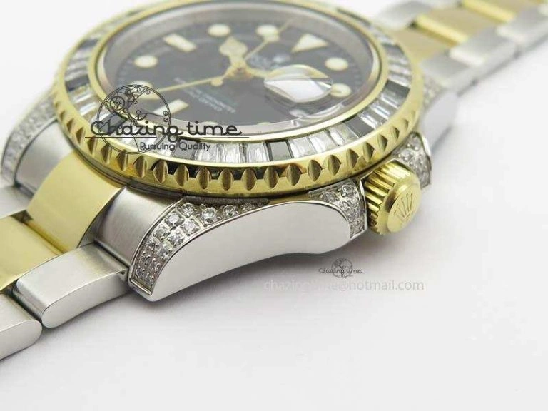 GMT-Master II 116759 SS YG Bp-Maker Black Ruby Crystal Black Dial On SS YG Bracelet A3186