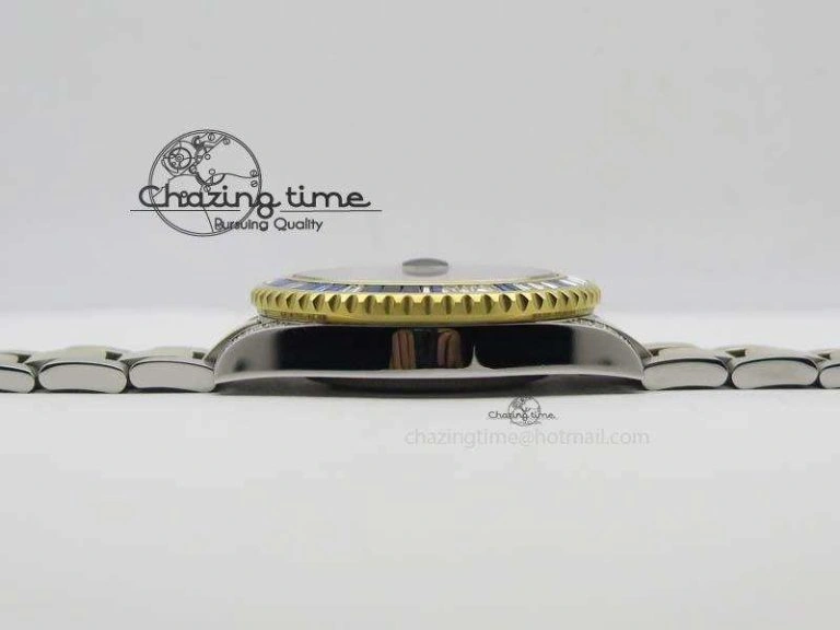 GMT-Master II 116759 SS YG Bp-Maker Blue Ruby Crystal Black Dial On SS YG Bracelet A3186