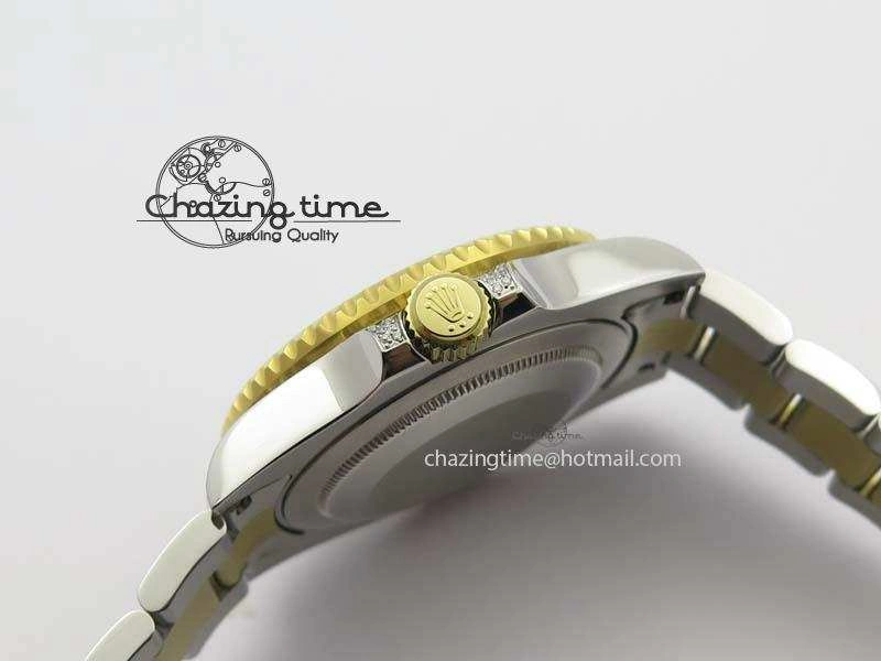 GMT-Master II 116759 SS YG Bp-Maker Blue Ruby Crystal Black Dial On SS YG Bracelet A3186