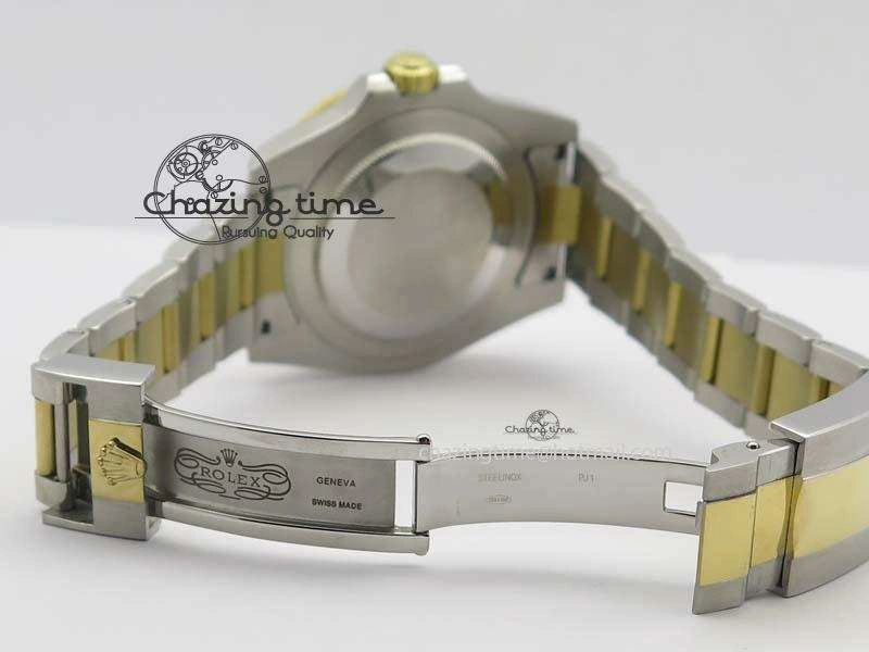 GMT-Master II 116759 SS YG Bp-Maker Blue Ruby Crystal Black Dial On SS YG Bracelet A3186