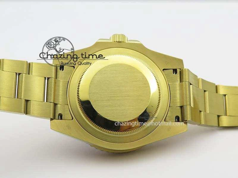 GMT-Master II 116759 YG Bp-Maker Black Ruby Crystal Bezel Black Dial On YG Bracelet A3186