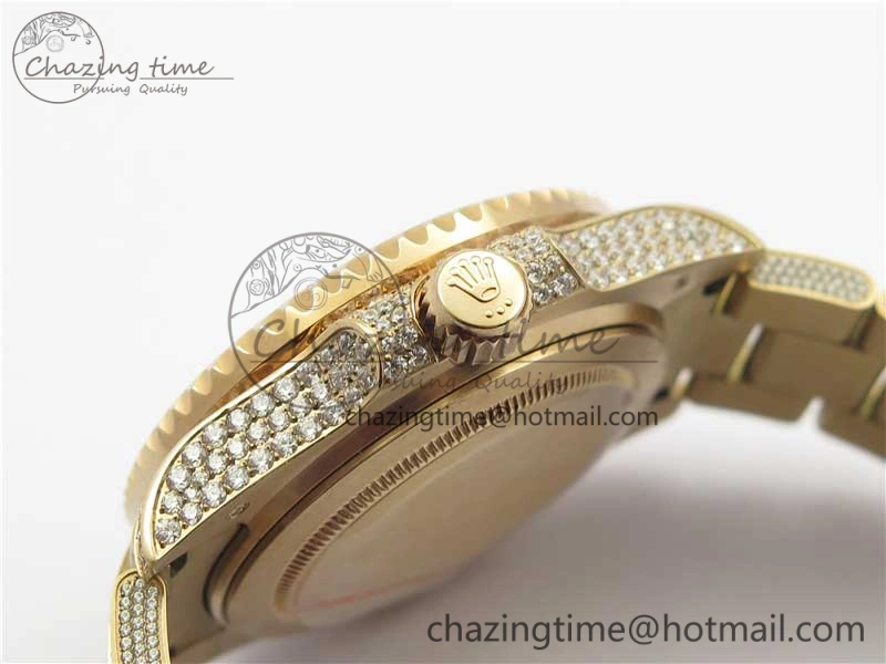 GMT Master II 116769 BRIL Full Diamonds RG TWF Best Edition A2836