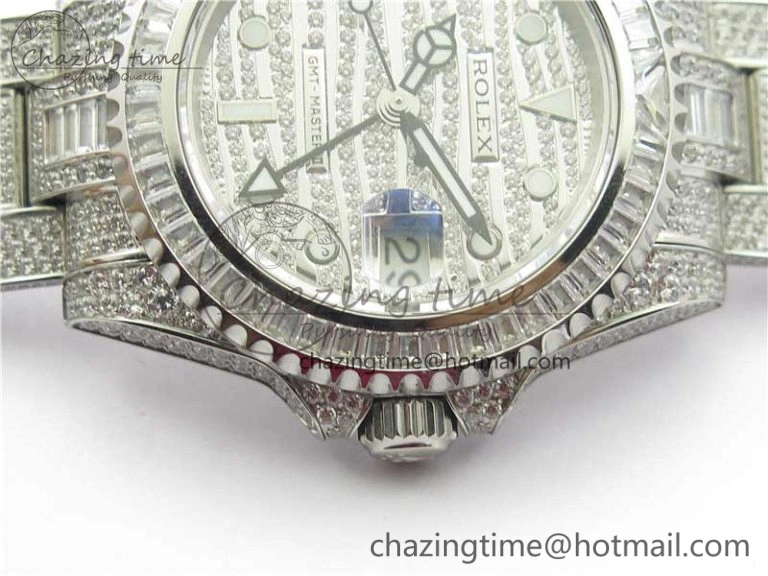 GMT Master II 116769 BRIL Full Diamonds Watch TWF Best Edition A2836