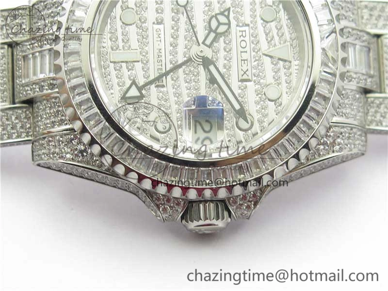 GMT Master II 116769 BRIL Full Diamonds Watch TWF Best Edition A2836