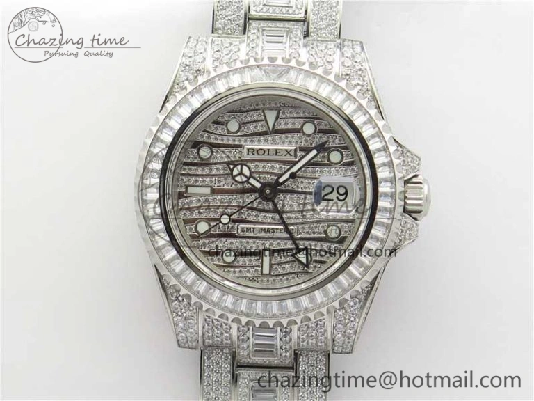 GMT Master II 116769 BRIL Full Diamonds Watch TWF Best Edition A2836