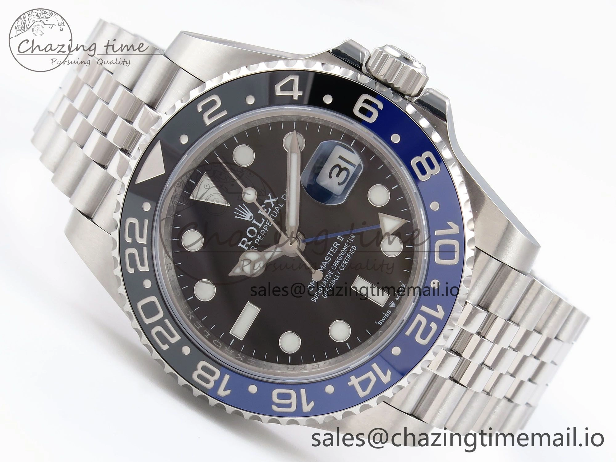 GMT-Master II 126710 BLNR 904L EF 1:1 Best Edition on Jubilee Bracelet SH3285 CHS
