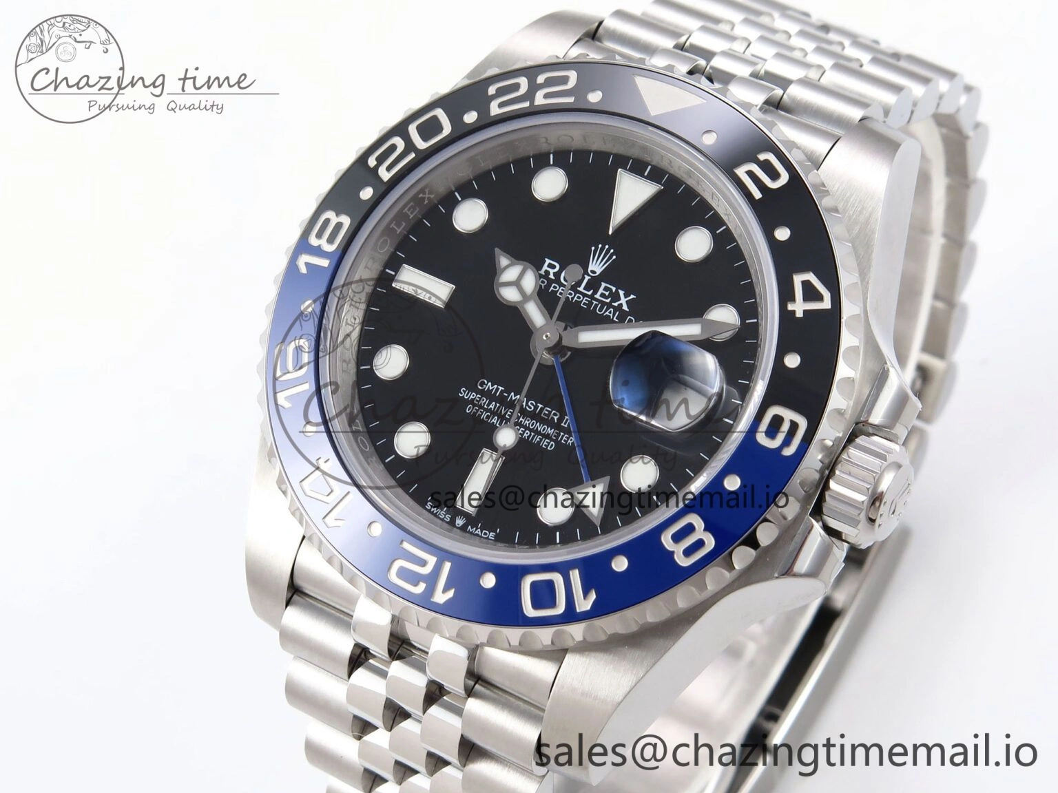 GMT-Master II 126710 BLNR 904L EF 1:1 Best Edition on Jubilee Bracelet SH3285 CHS