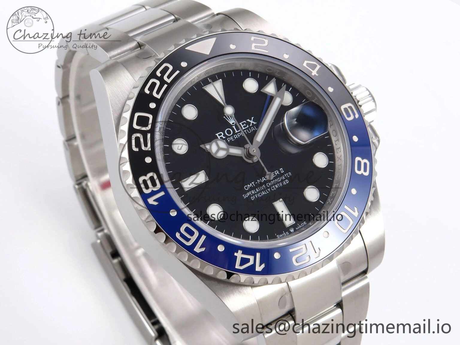 GMT-Master II 126710 BLNR 904L EF 1:1 Best Edition on Oyster Bracelet SH3285 CHS
