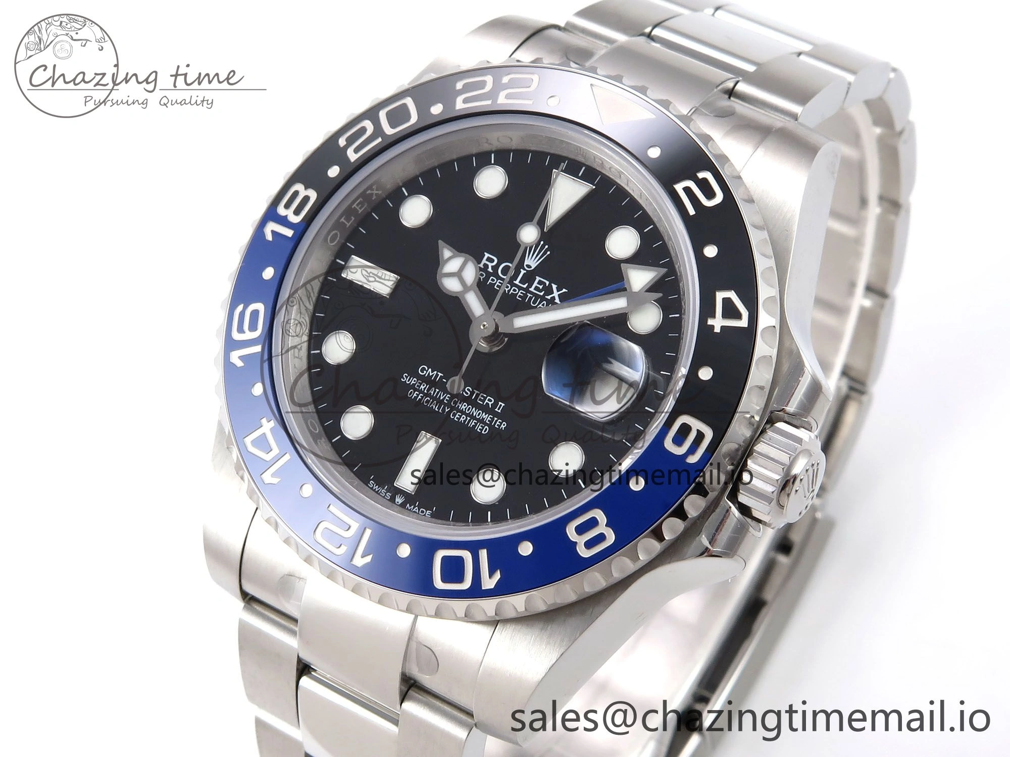 GMT-Master II 126710 BLNR 904L EF 1:1 Best Edition on Oyster Bracelet SH3285 CHS