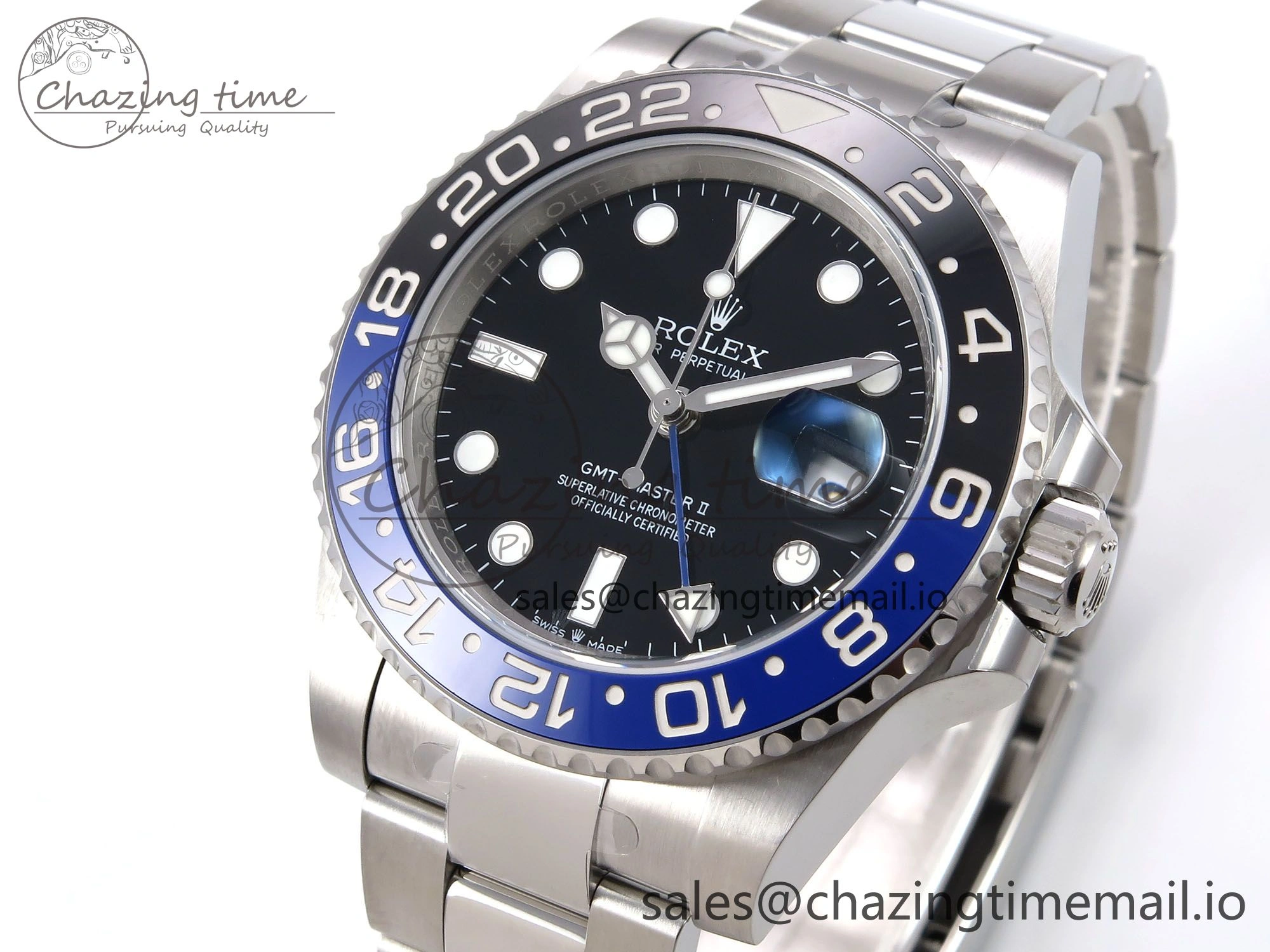 GMT-Master II 126710 BLNR 904L EWEF 1:1 Best Edition on SS Oyster Bracelet SH3285 CHS