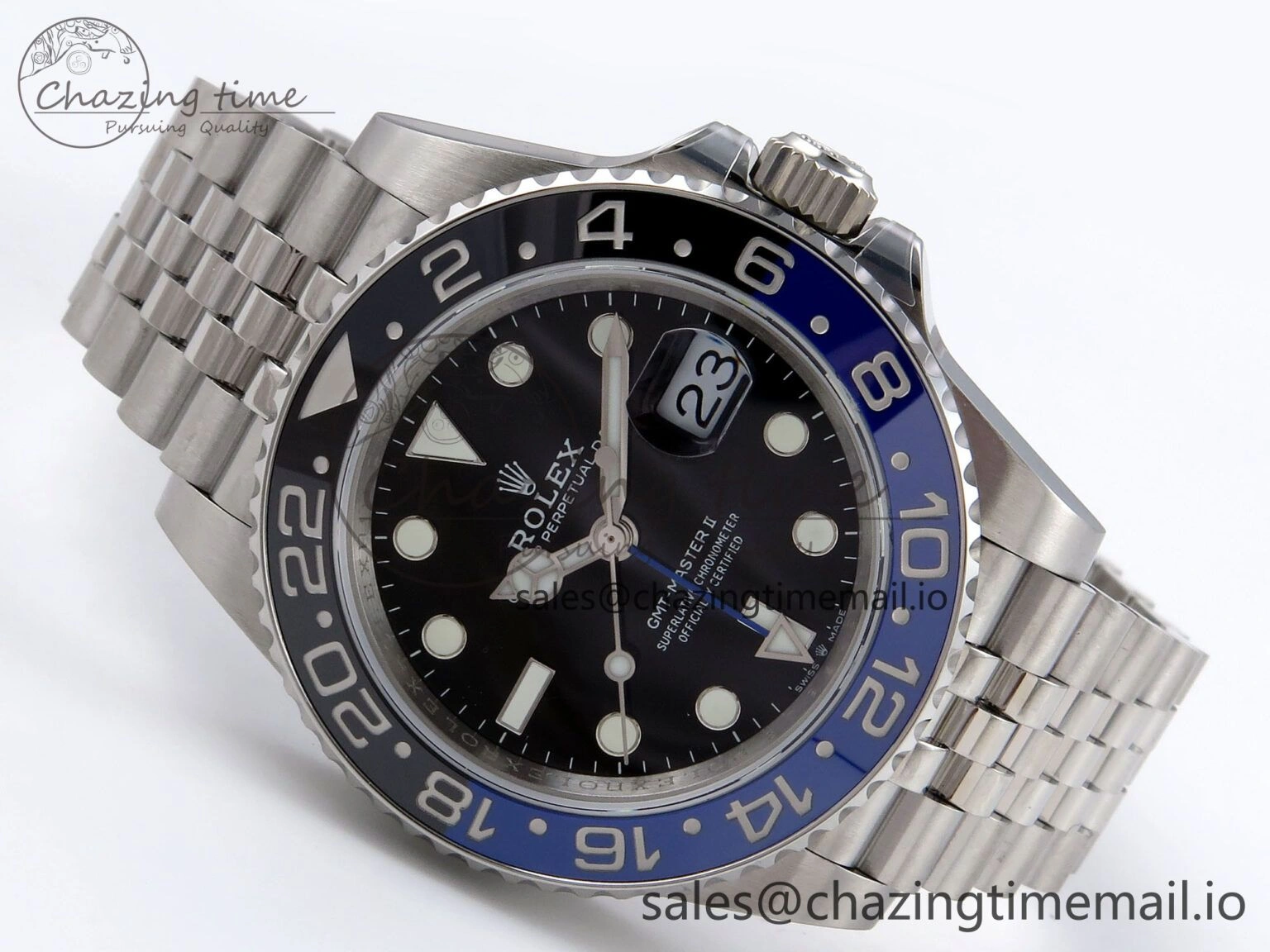 GMT-Master II 126710 BLNR 904L QF 1:1 Best Edition on Jubilee Bracelet SH3285 V6