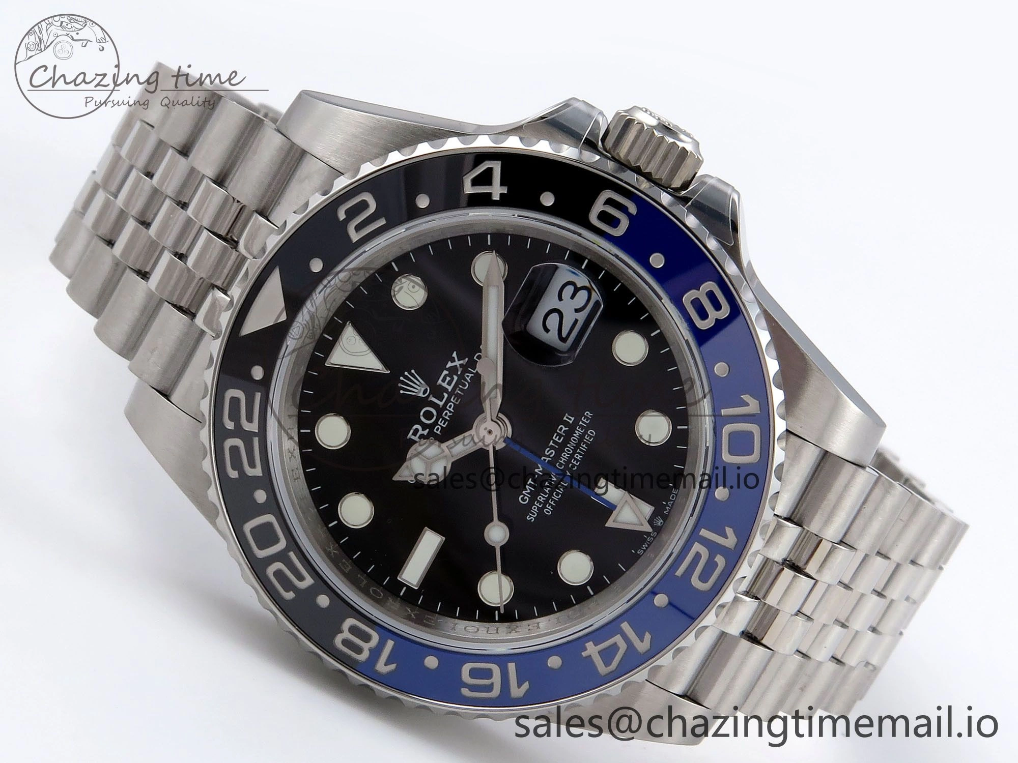 GMT-Master II 126710 BLNR 904L QF 1:1 Best Edition on Jubilee Bracelet SH3285 V6
