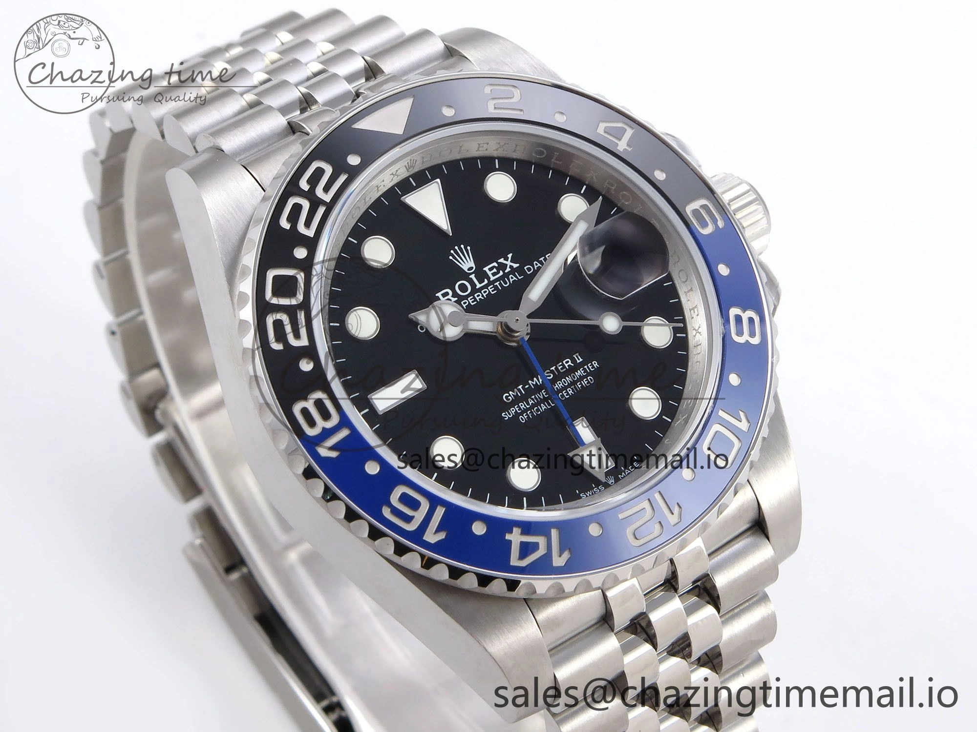 GMT-Master II 126710 BLNR 904L QF 1:1 Best Edition on Jubilee Bracelet SH3285 V6