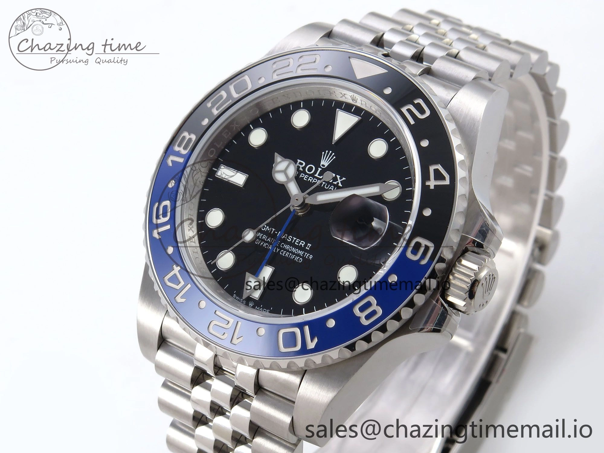 GMT-Master II 126710 BLNR 904L QF 1:1 Best Edition on Jubilee Bracelet SH3285 V6