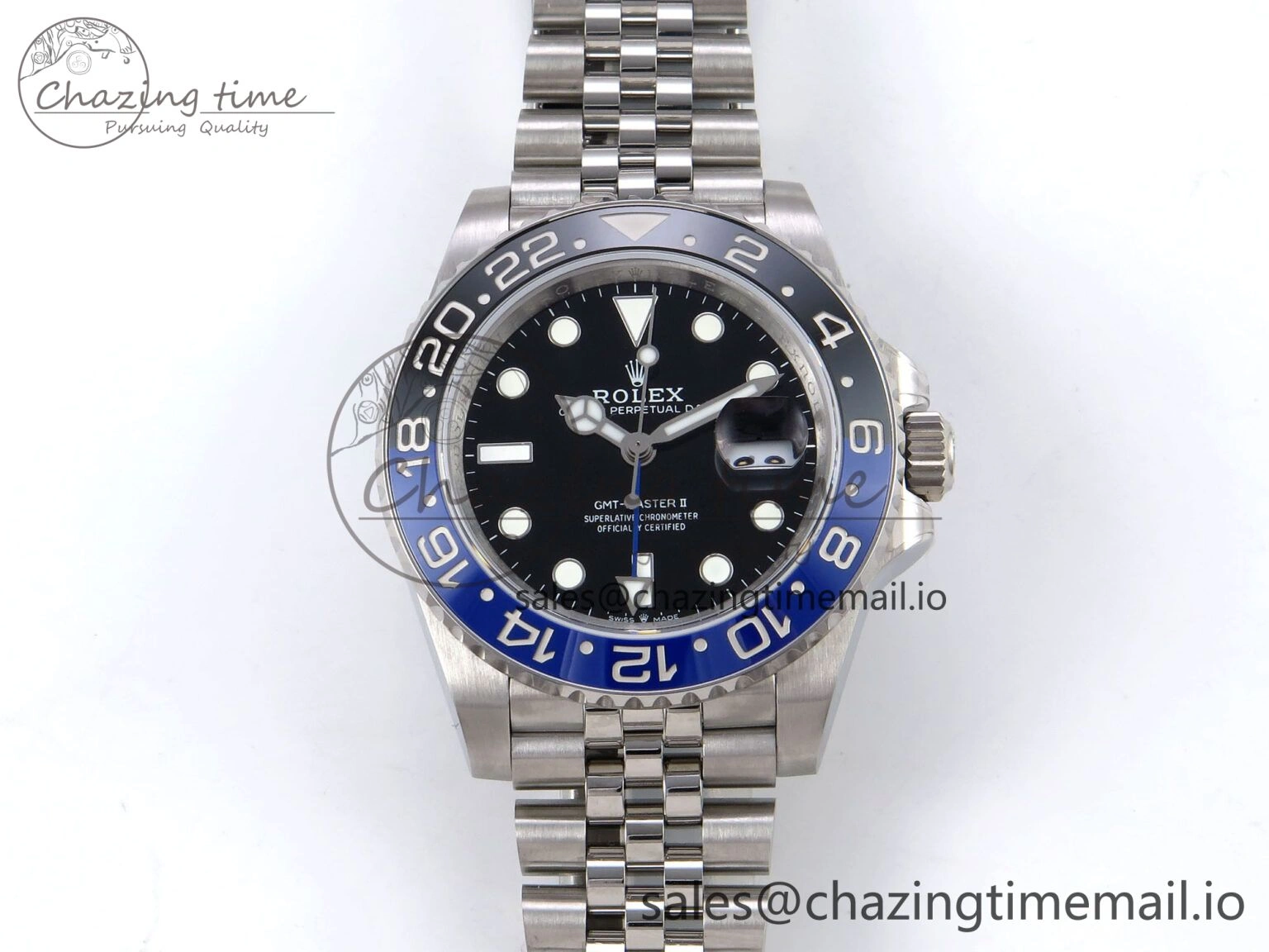 GMT-Master II 126710 BLNR 904L QF 1:1 Best Edition on Jubilee Bracelet SH3285 V6