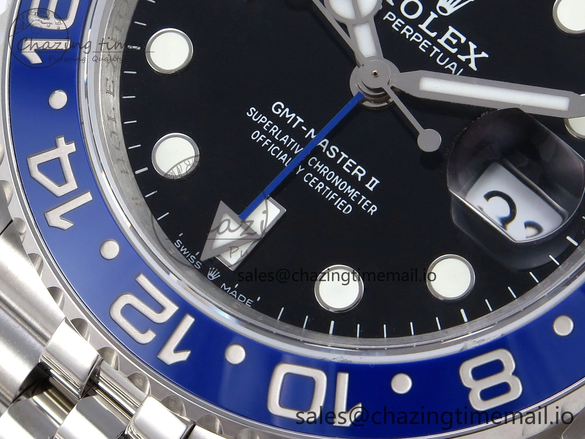 GMT-Master II 126710 BLNR 904L QF 1:1 Best Edition on Jubilee Bracelet SH3285 V6