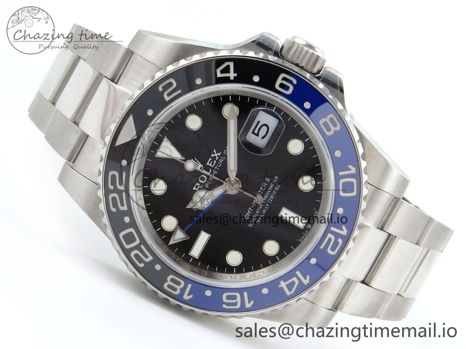 GMT-Master II 126710 BLNR 904L QF 1:1 Best Edition on Oyster Bracelet SH3285 V6