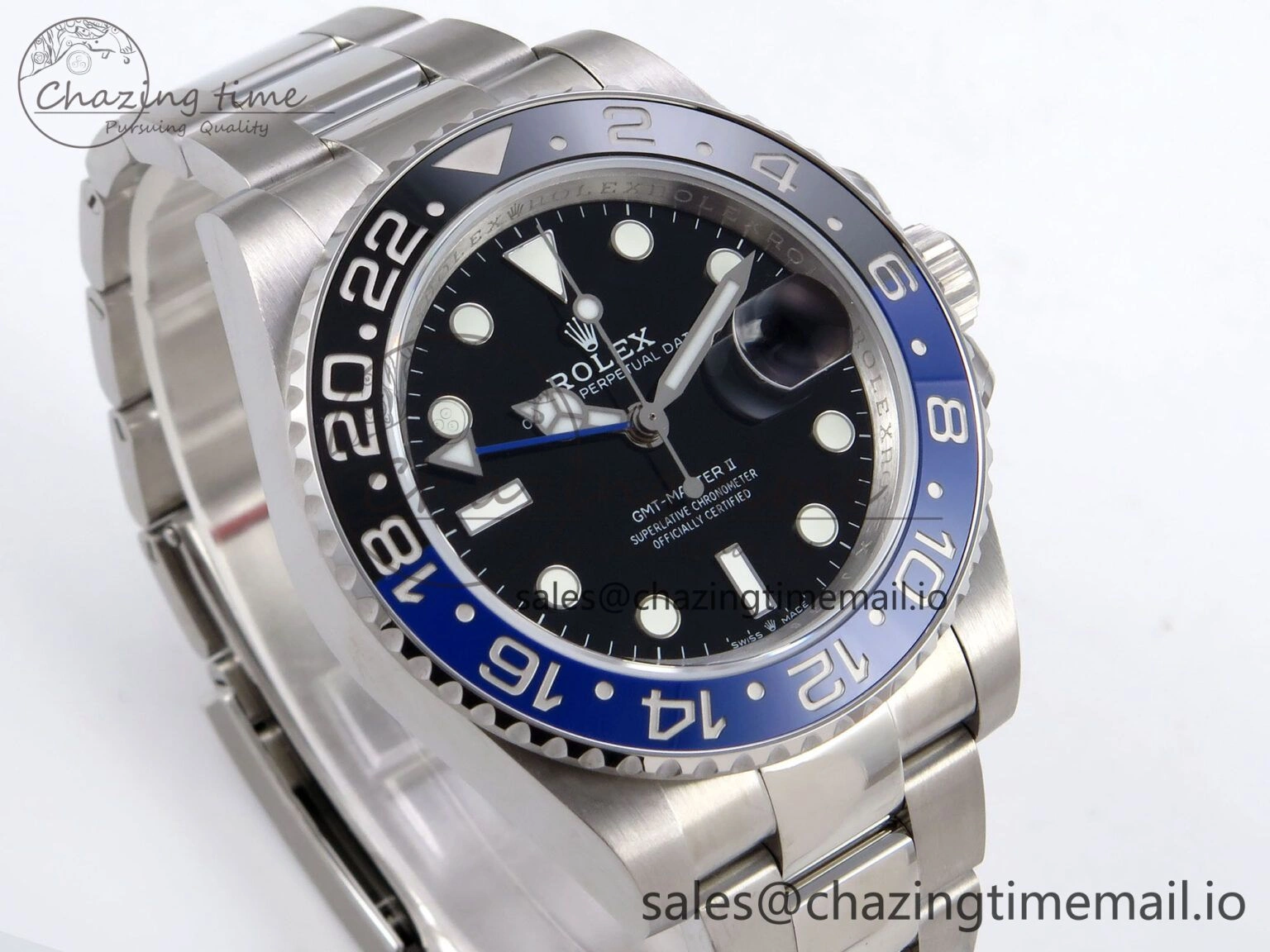 GMT-Master II 126710 BLNR 904L QF 1:1 Best Edition on Oyster Bracelet SH3285 V6